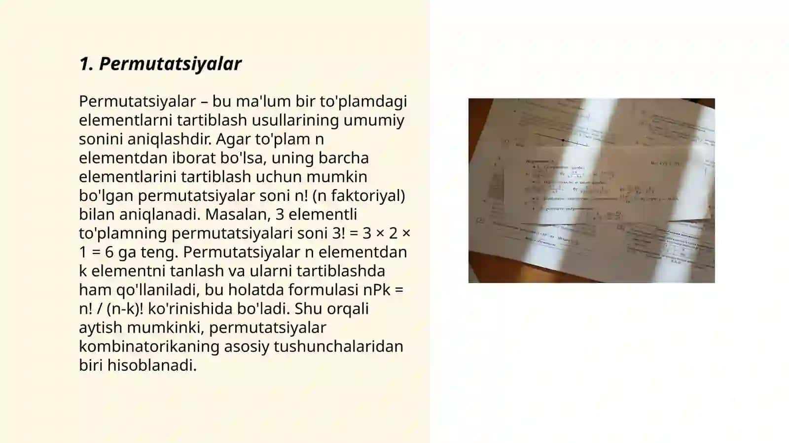 Permutatsiyalar 3