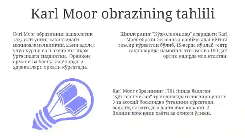 Karl Moor obrazining tahlili 3