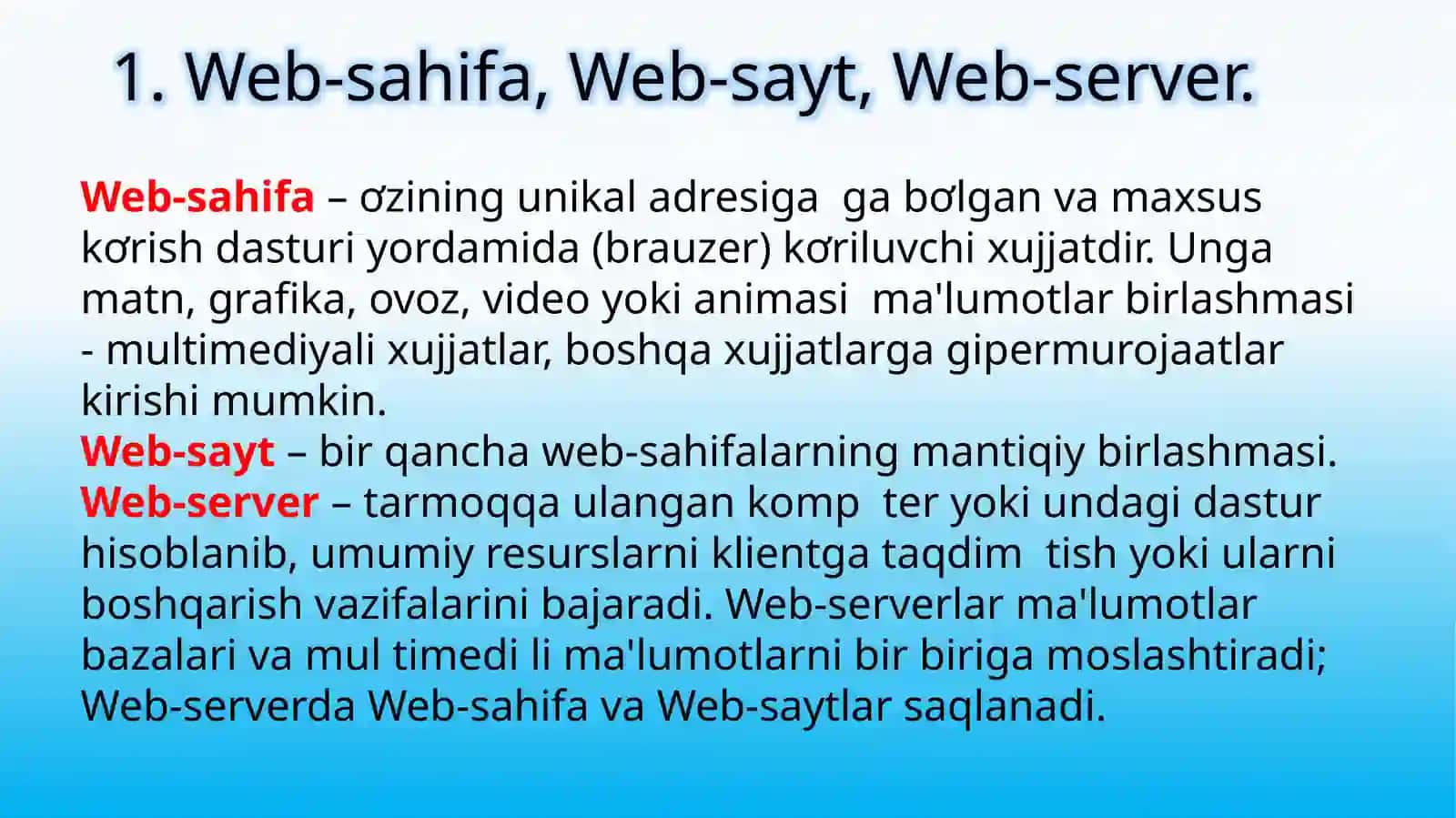 Web sahifa yaratish asoslari 3