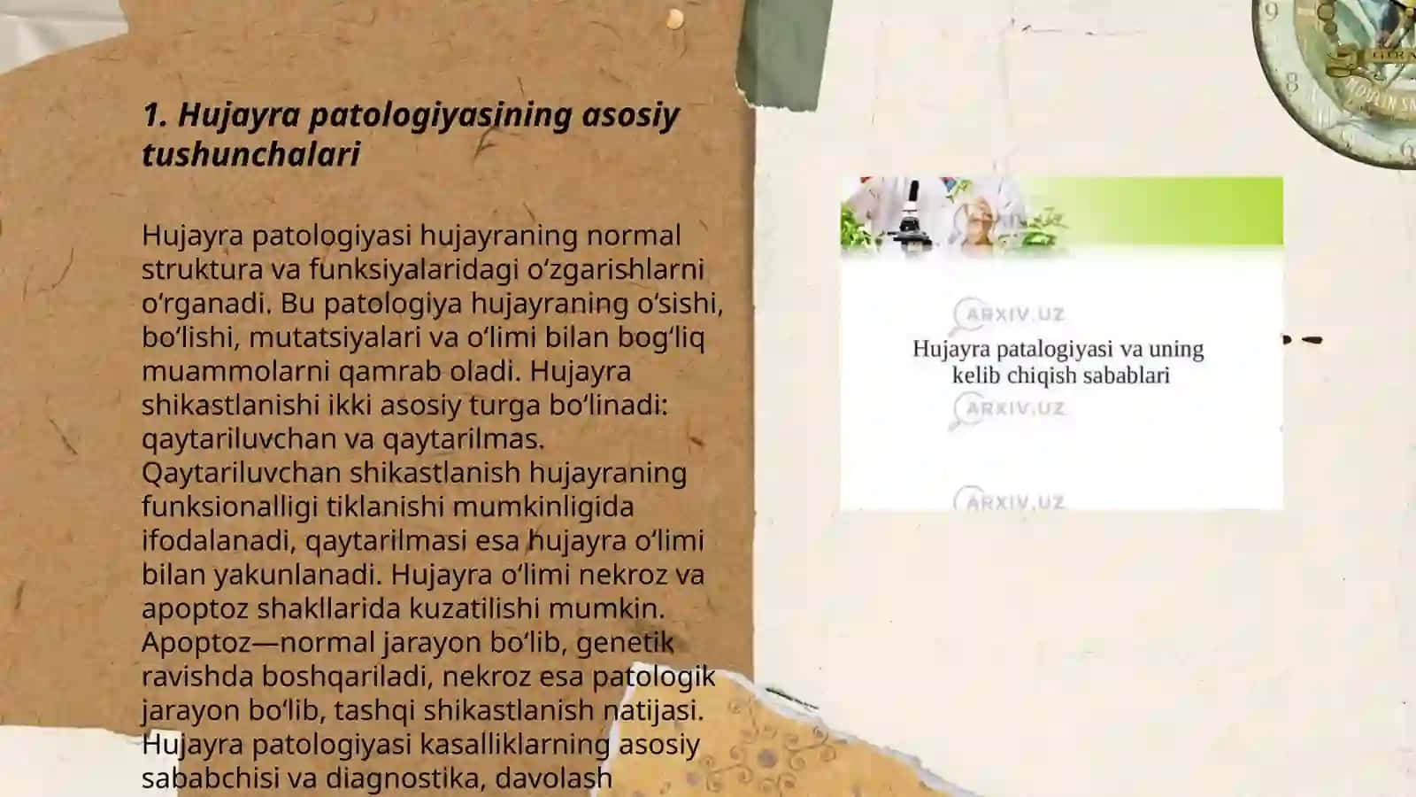 Hujayra potologiyasi va uning kelib chiqish sabablari 3