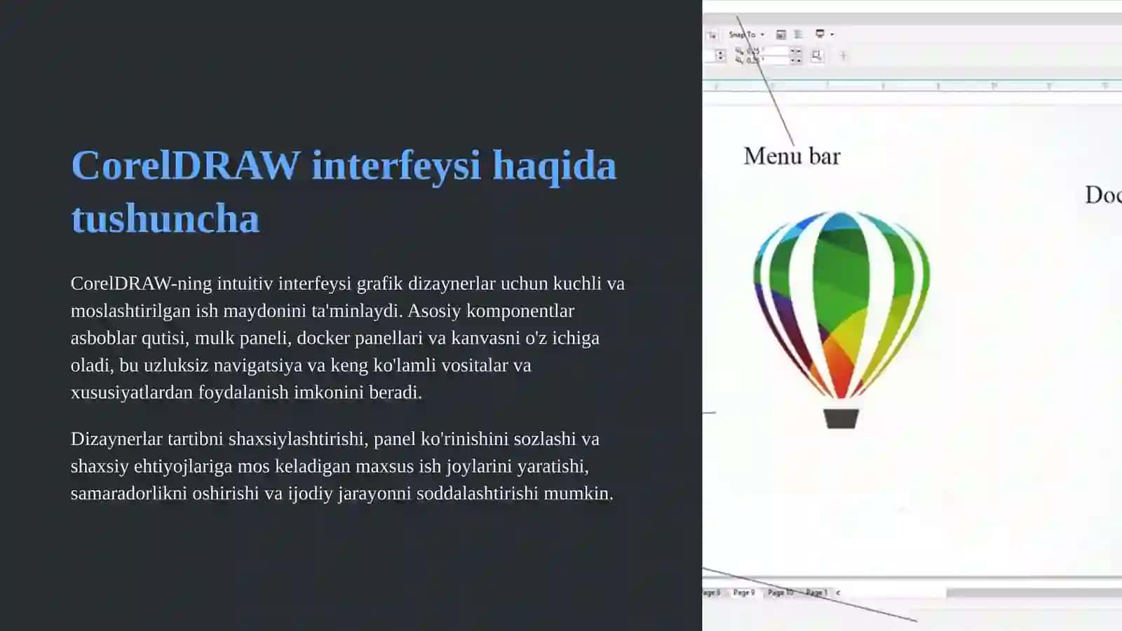 CorelDRAW dasturi bilan ishlash, qo‘shimcha  imkoniyatlari 3