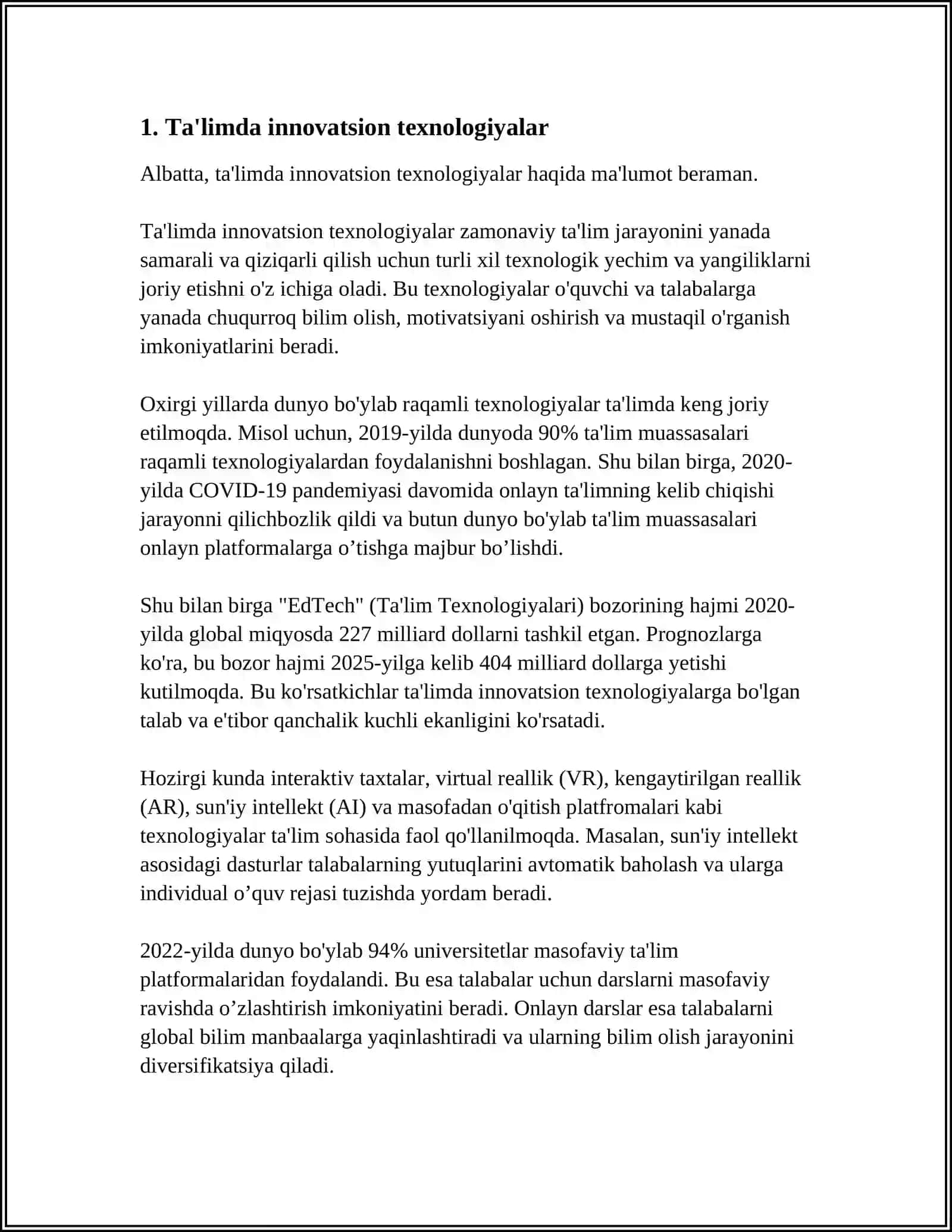 TALIM TARBIYA JARAYONINI TASHKIL ETISHNING INNOVATION SHALL METOT VA VOSITALARI 3