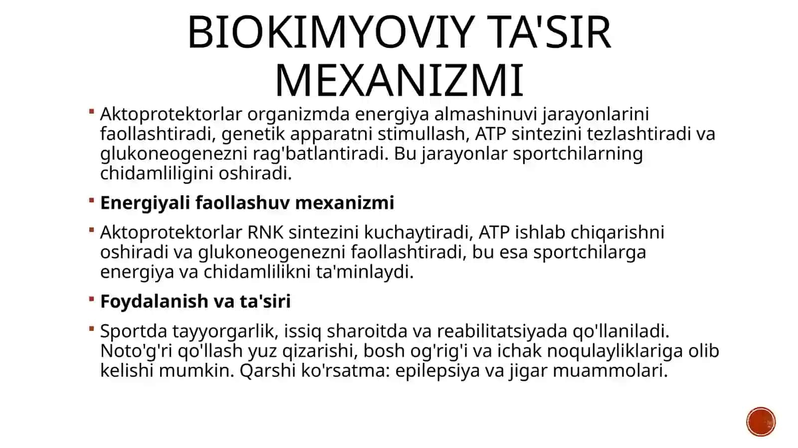 aktoprotektorlar va ularning sport tibbiyotida qoʻllanilishi 3