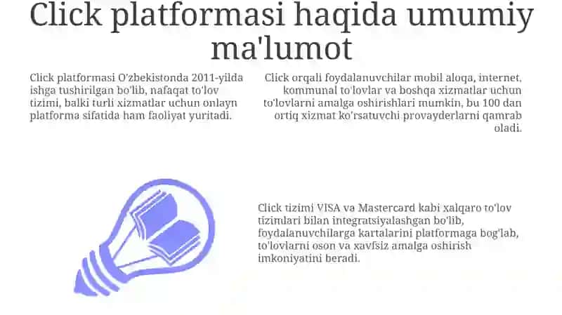 Click platformasi haqida umumiy ma'lumot 3