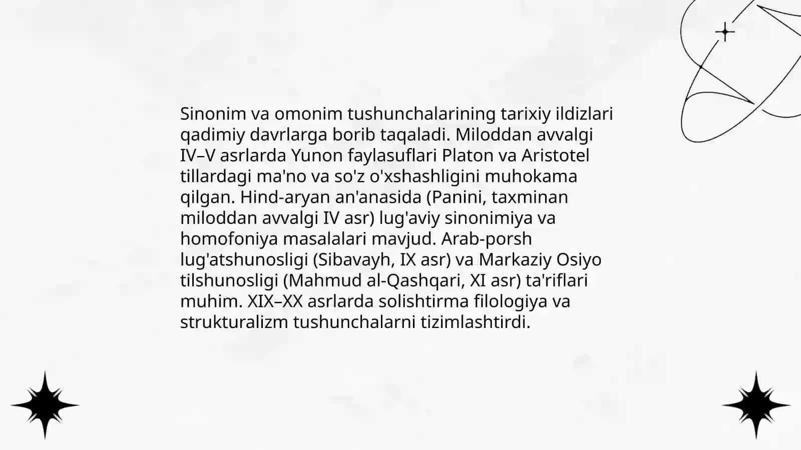 Sinonimlar va omonimlar tarixi 3
