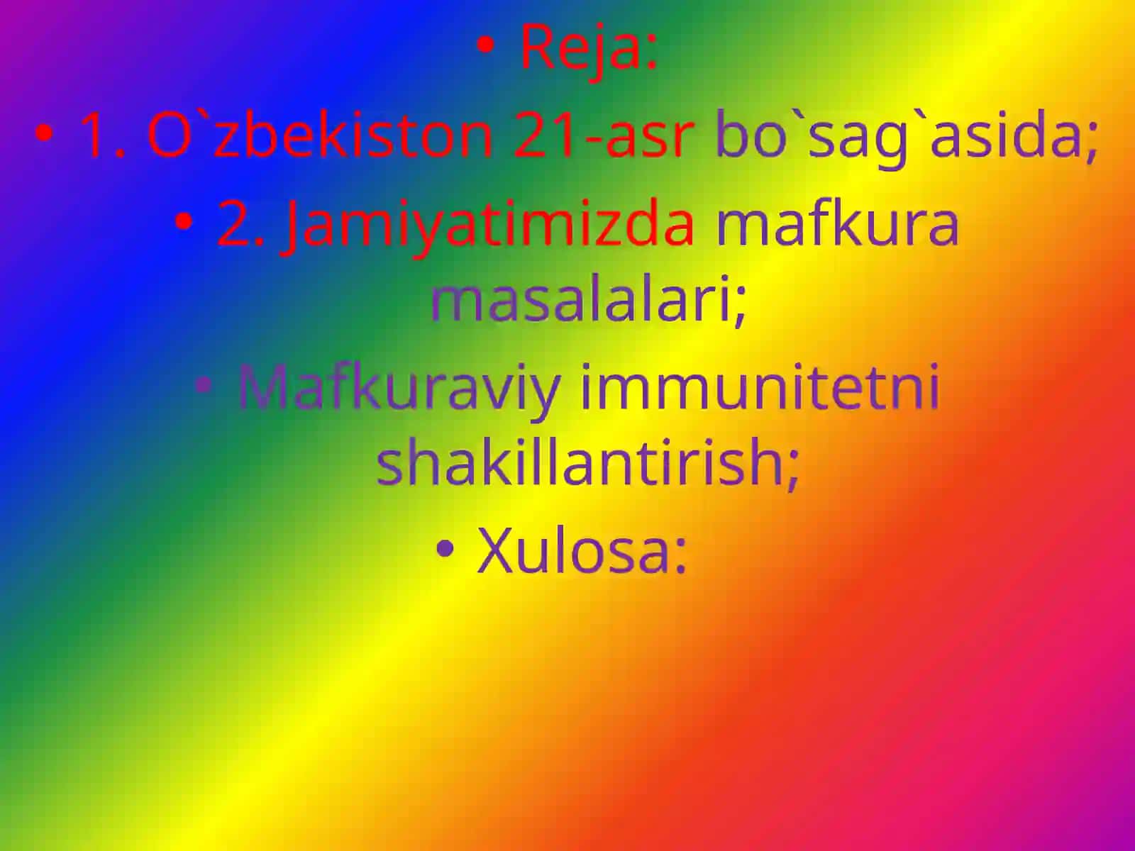 O`zbekiston 21-asr bo'sag'asida 3