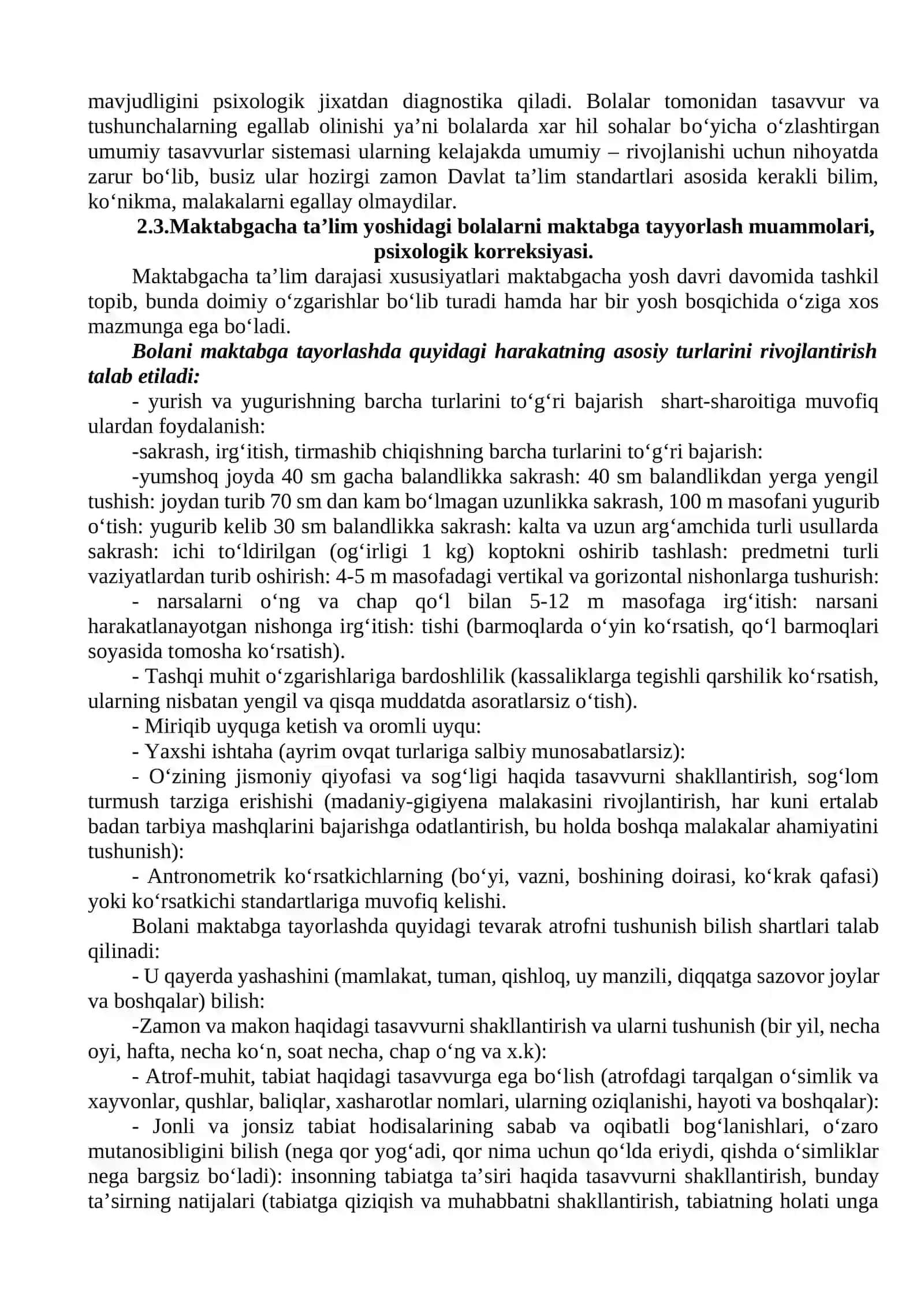 Maktabgacha ta’lim yoshidagi hamda kichik maktab yoshidagi bolalarning psixologik diagnostikasi va korreksiyasi 3