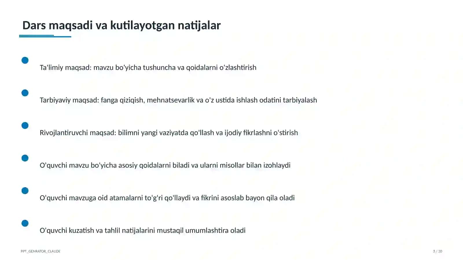 O'qituvchilar uchun: raqamli ta'lim texnologiyalari 3