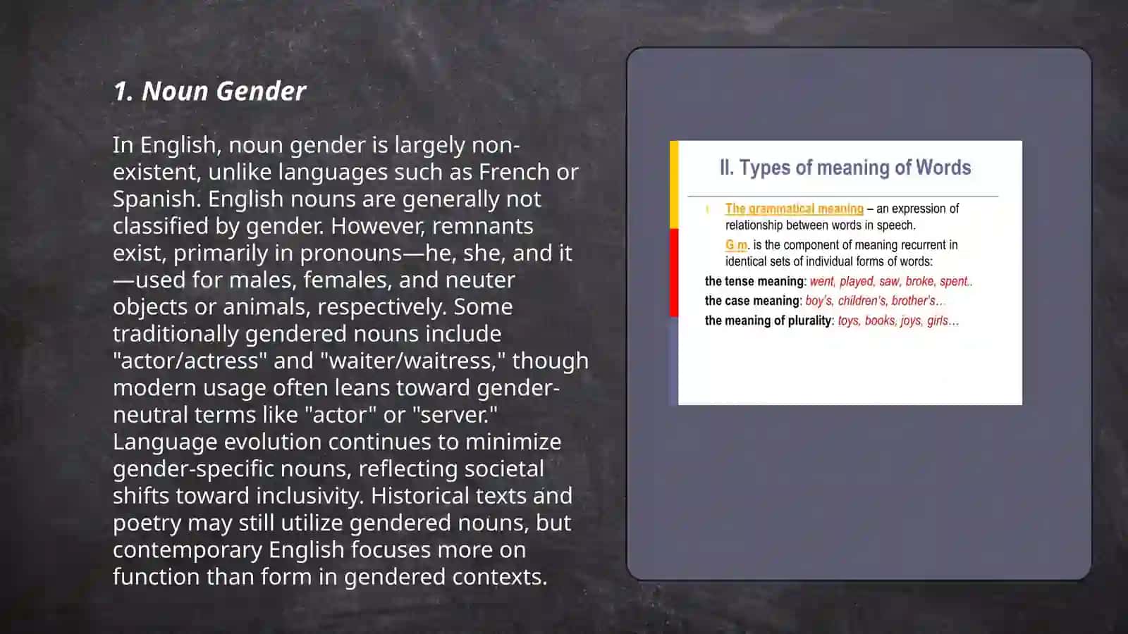 Grammatical categories 3