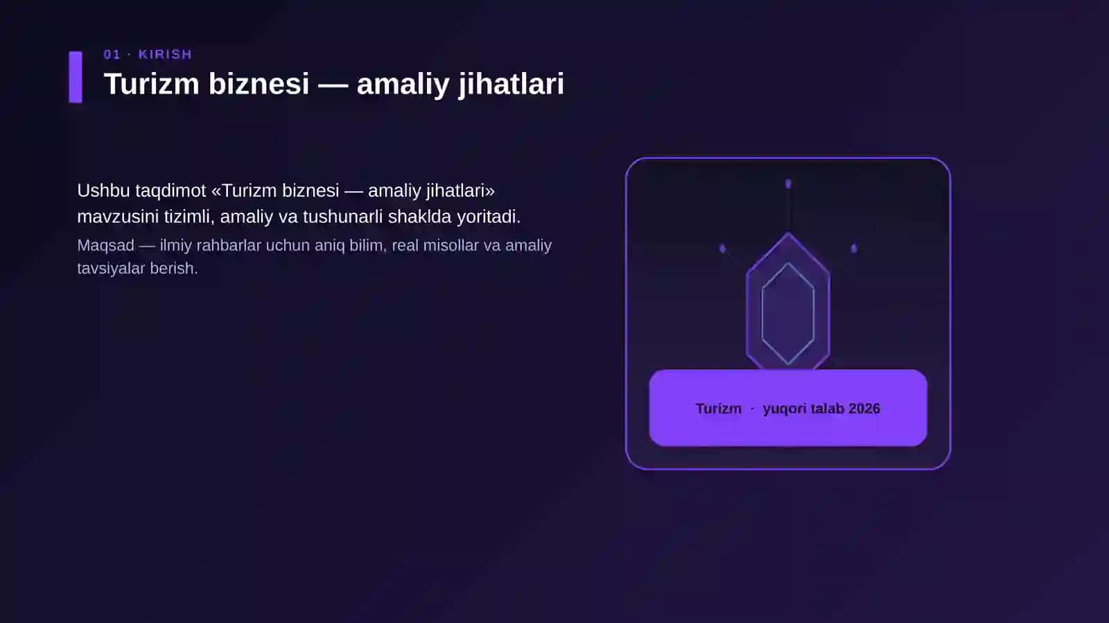 Turizm biznesi — amaliy jihatlari 3
