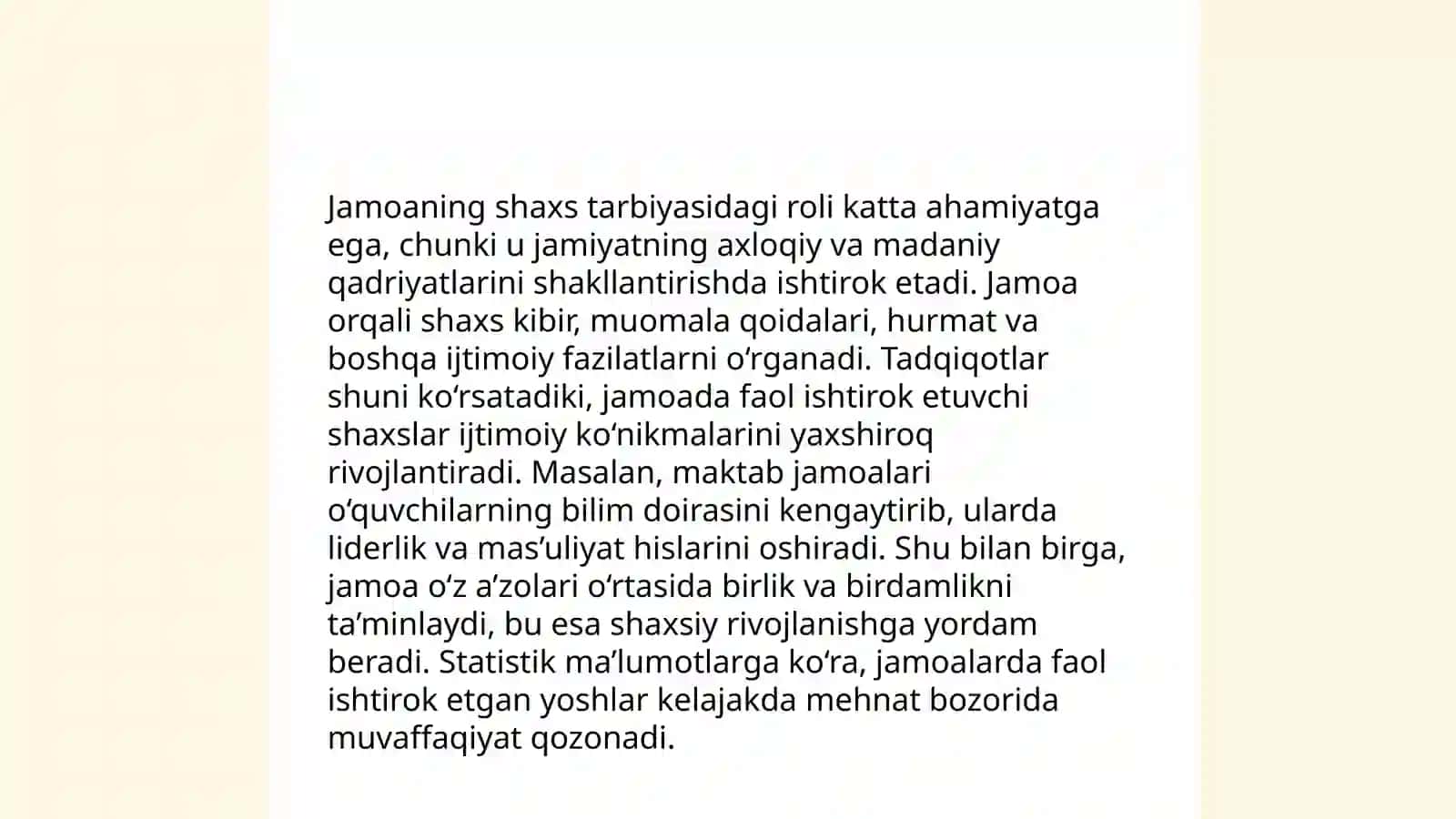Jamoaning shaxs tarbiyasiga taʼsiri. Guruh rahbarining tarbiyaviy ishi 3
