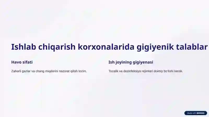 UASH Ishlab Chiqarish Gigiyenasi 3