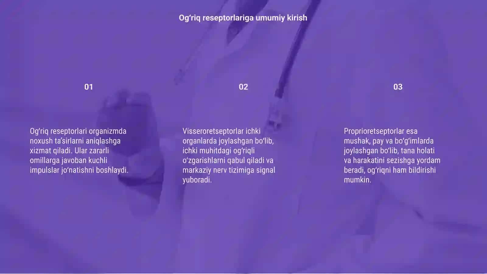 Ogriq reseptorlari 3