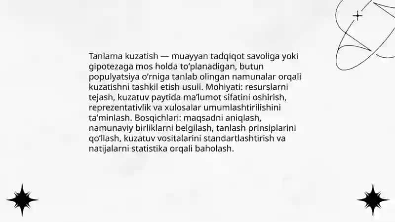 Tanlama kuzatish 3