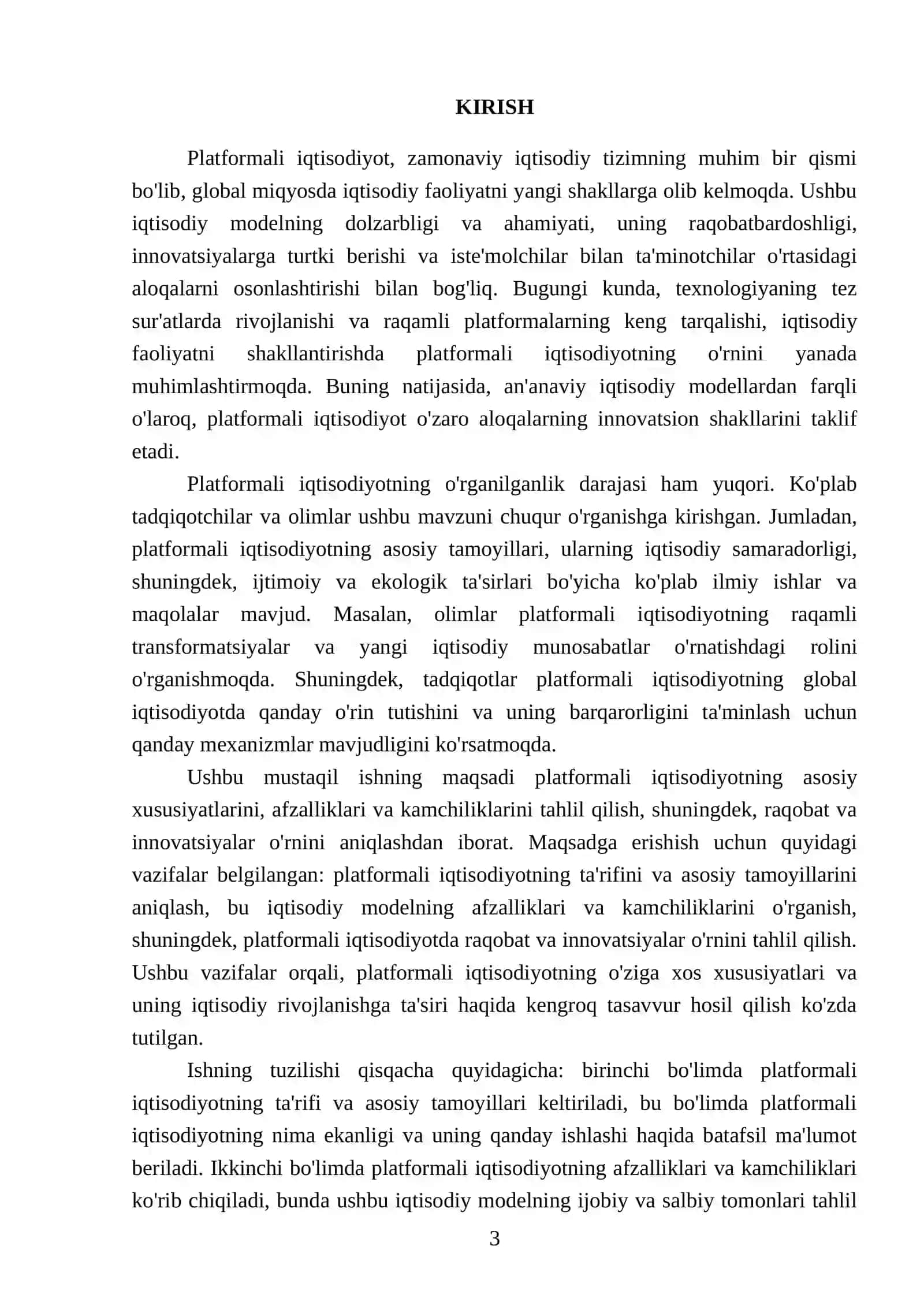 Platformali iqtisodiyot va uning xususiyatlari 3