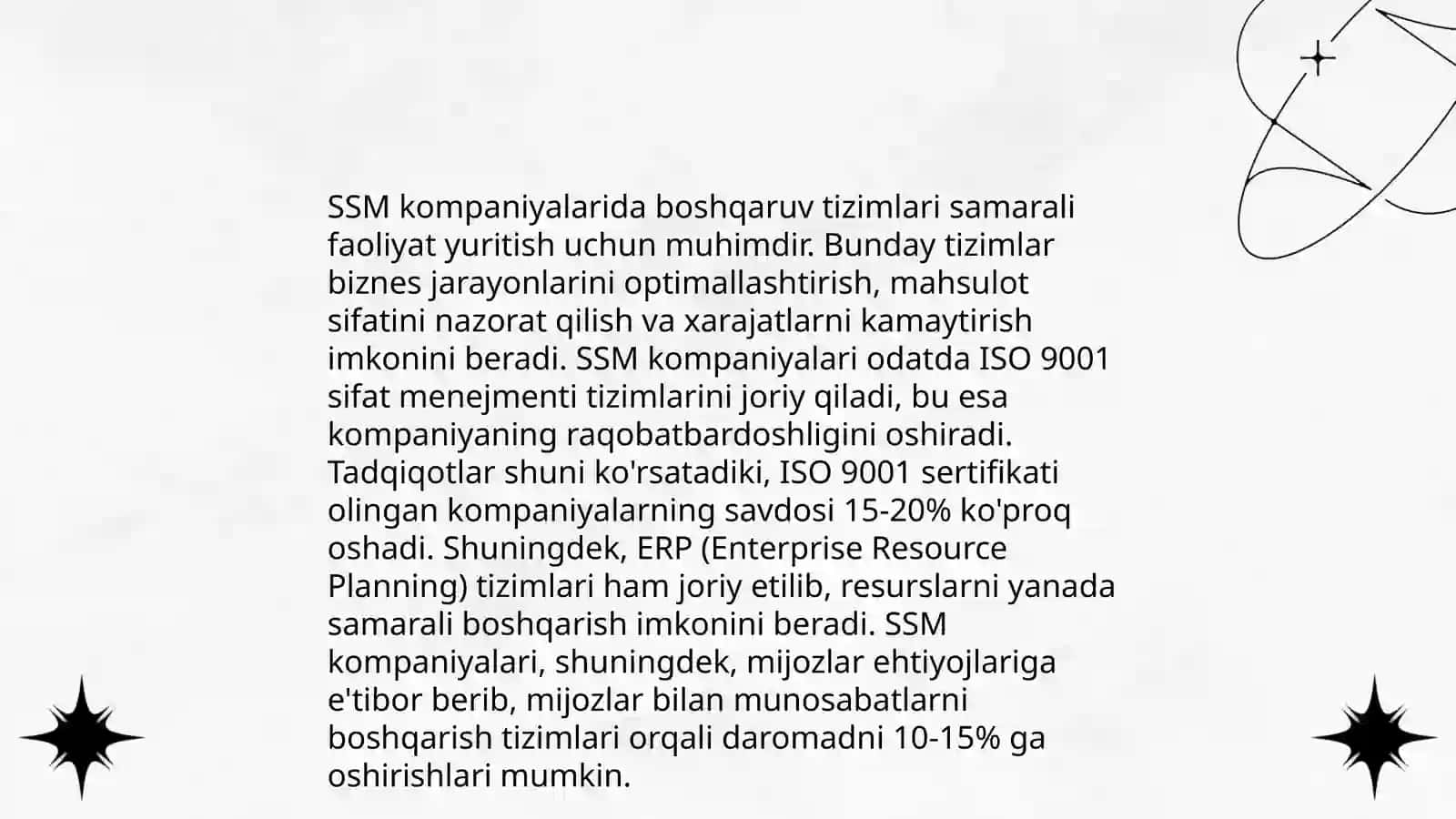 SSM kompaniyalarini boshqarish va monitoring qilish 3