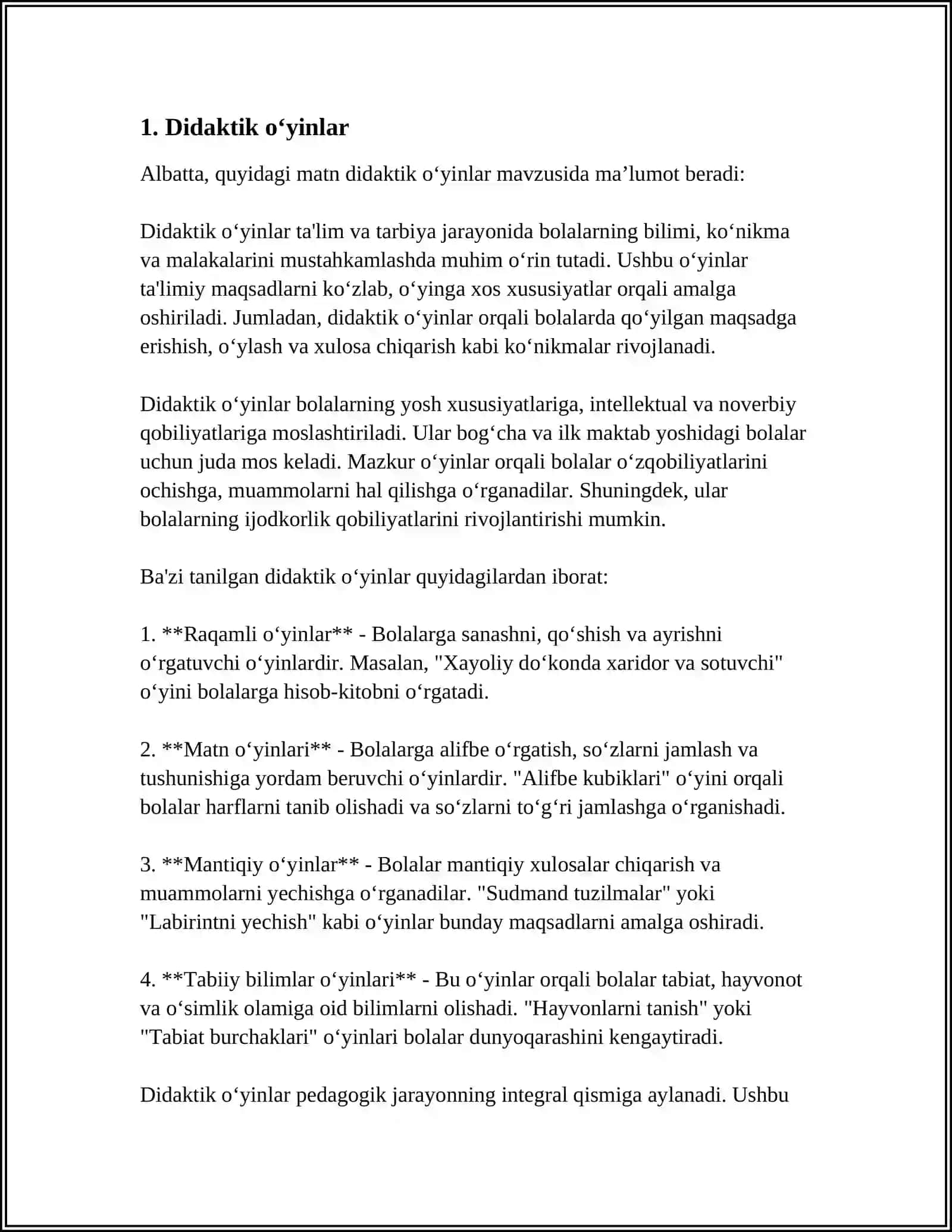 PEDAGOGIK O’YINLAR TIPOLOGIYASI 3