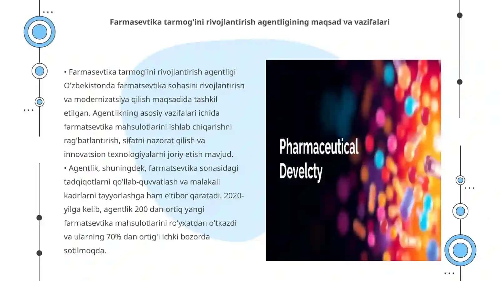 Farmasevtika tarmog'ini rivojlantirish agentligining tarkibiy tuzimasini tahlili 3