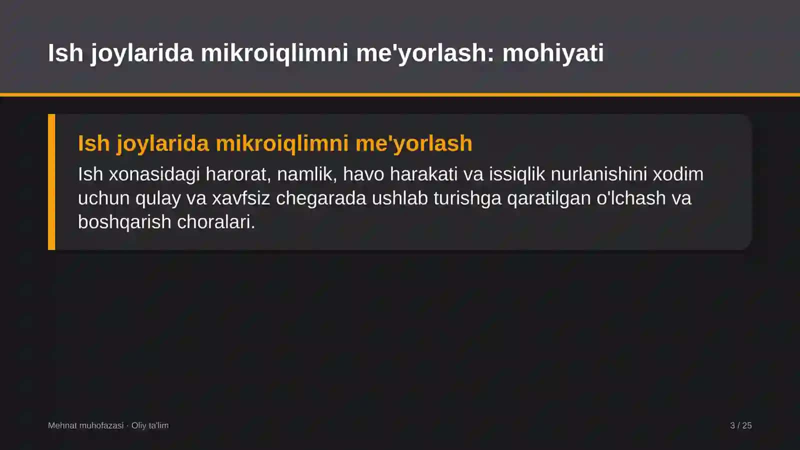 profilaktika inspektorlari xizmatida ish joylarida mikroiqlimni me'yorlash 8987 3