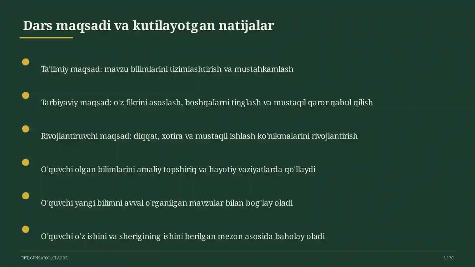 Uyushiq bo'laklar va tinish belgilari (8-sinf) 3