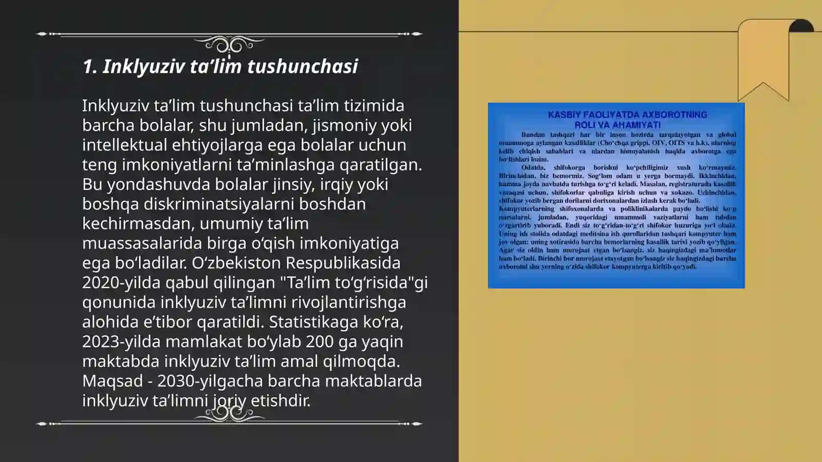 Inklyuziv taʼlim tizimining asosiy tamoyillari va ularning mazmuni 3