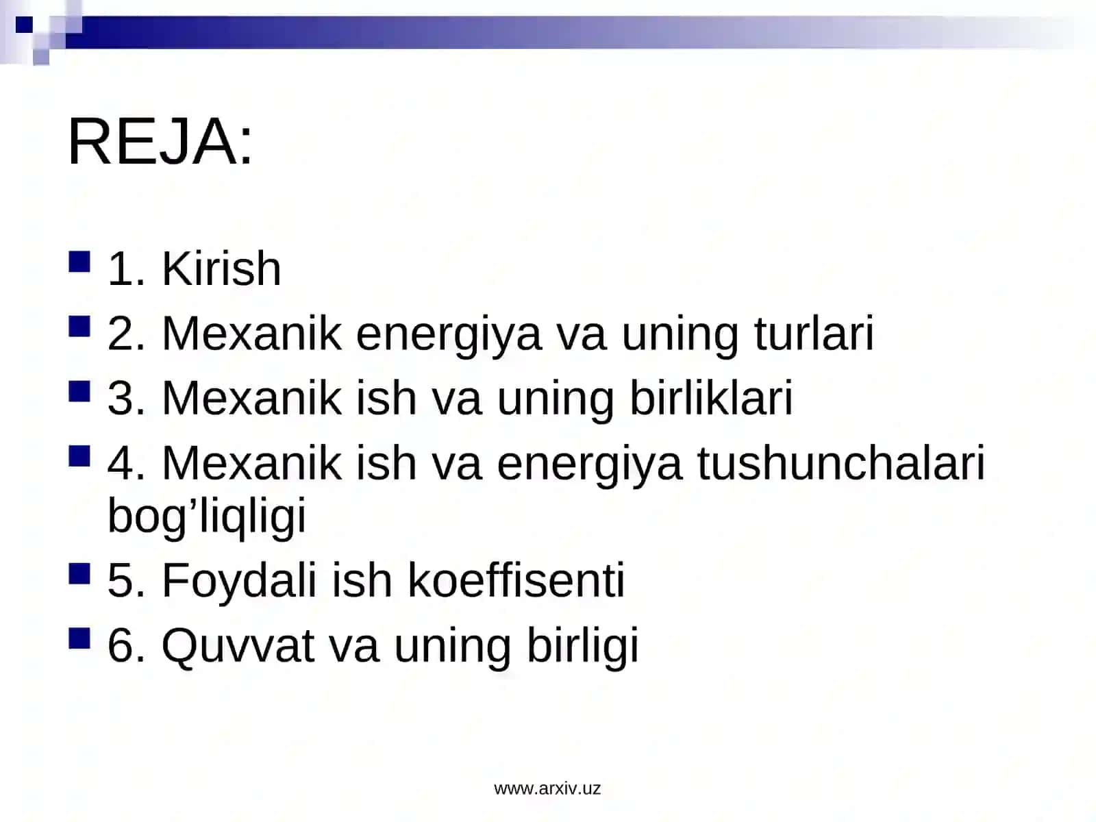 UZOQOVA ZUMRADning FIZIKA fanidan tayyorlagan TAQDIMOT ISHI 3