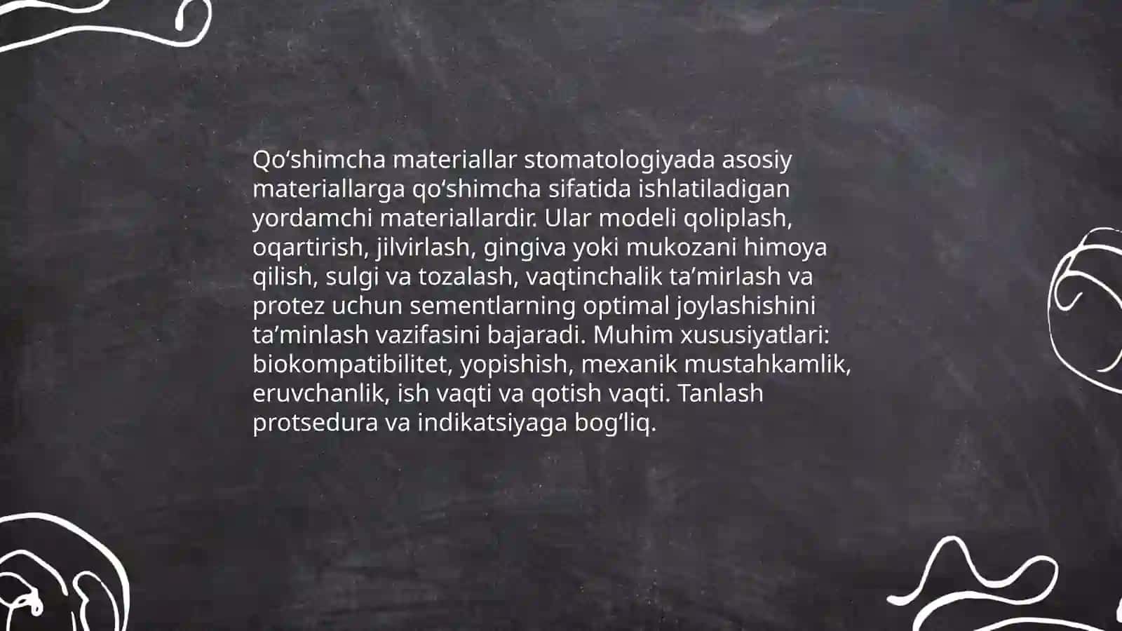 Qoʻshimcha materiallar: taʼrif va stomatologiyadagi roli 3