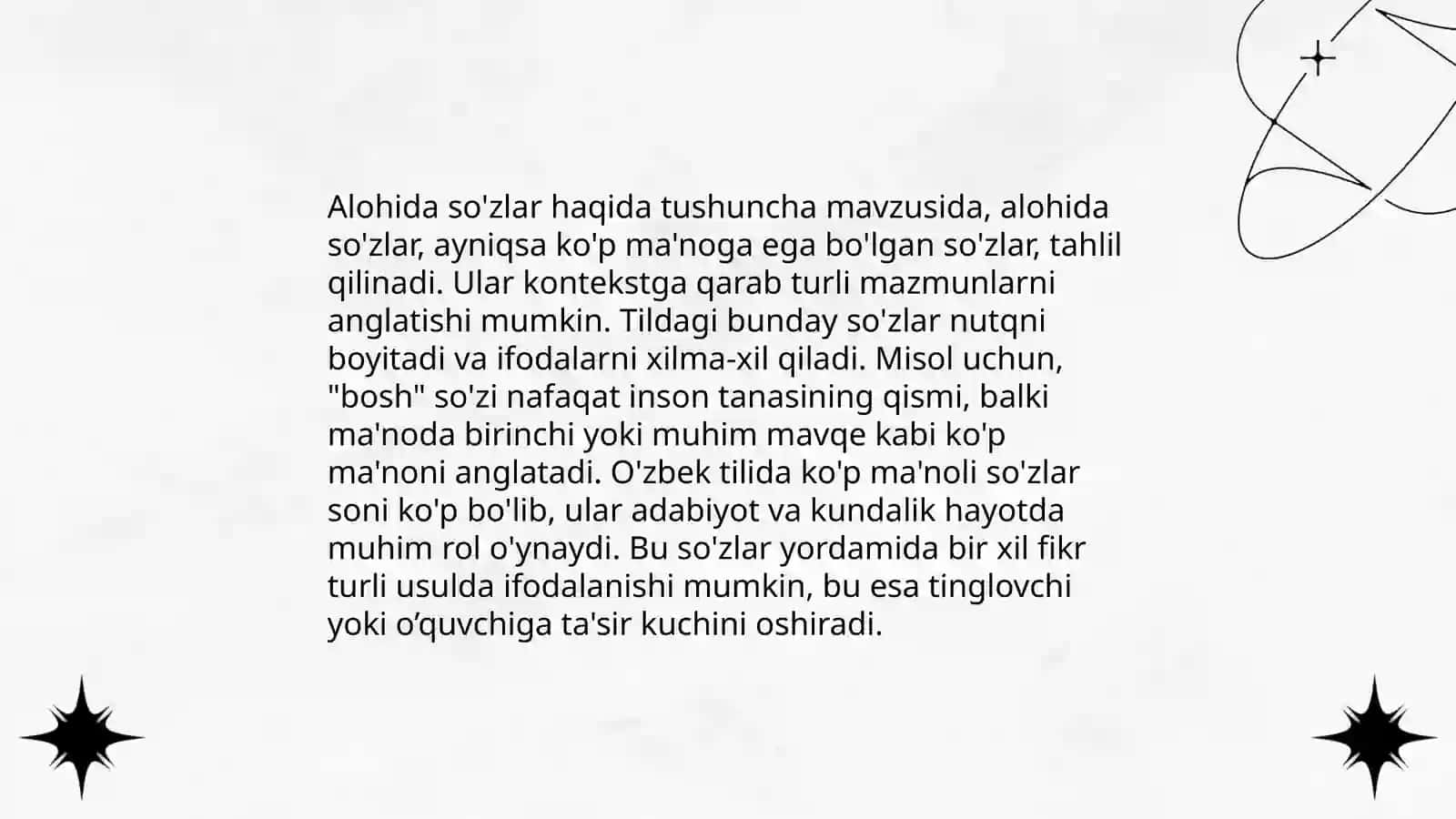 Alohida so'zlar haqida tushuncha 3