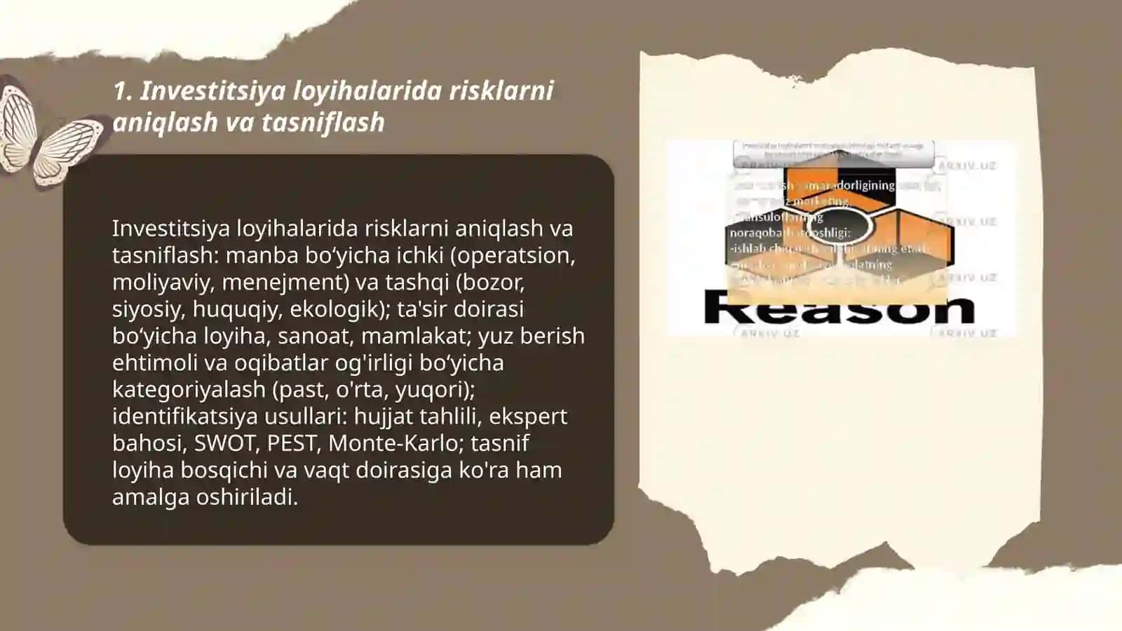 Investitsiya loyihalarini amalga oshirishda risklar va ularni boshqarish 3