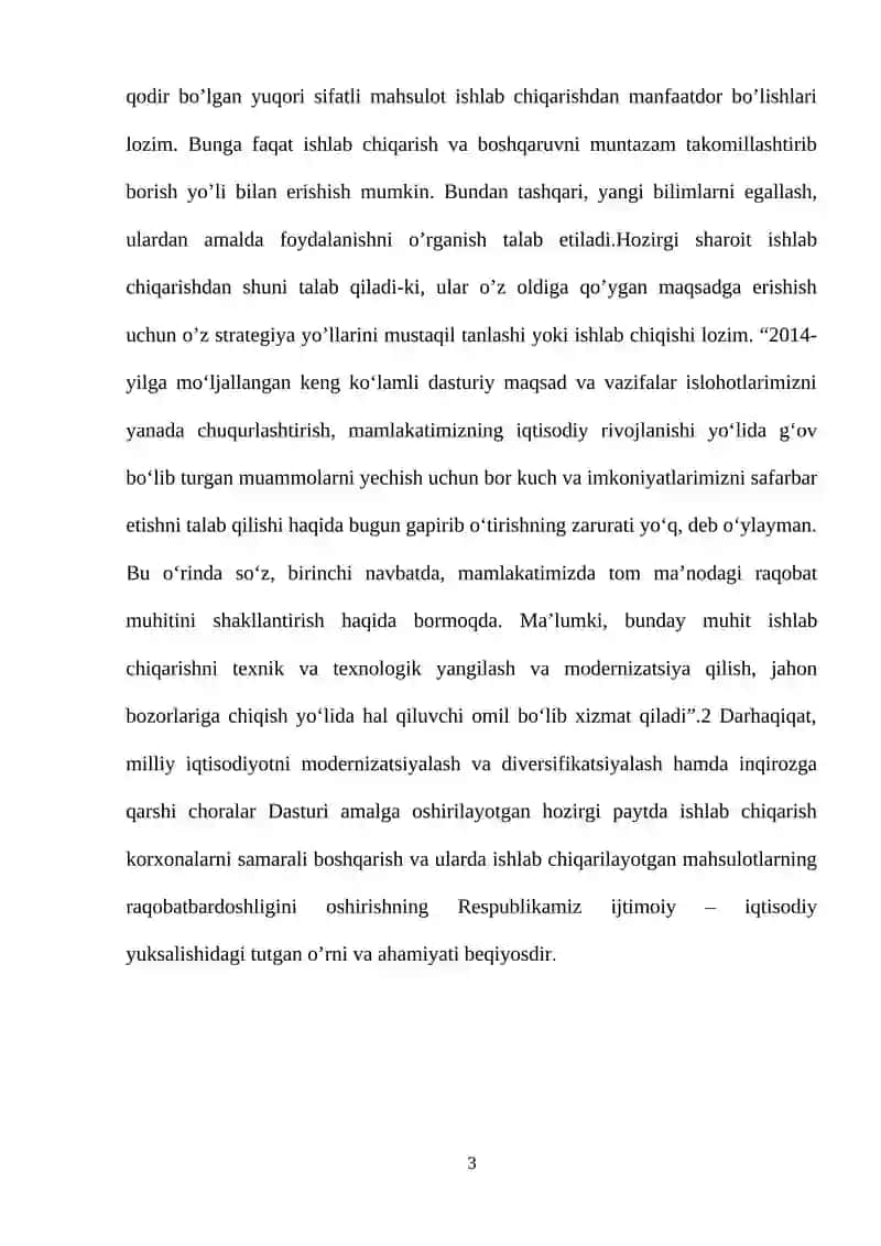 Raqobatchilikni baholash usullari 3