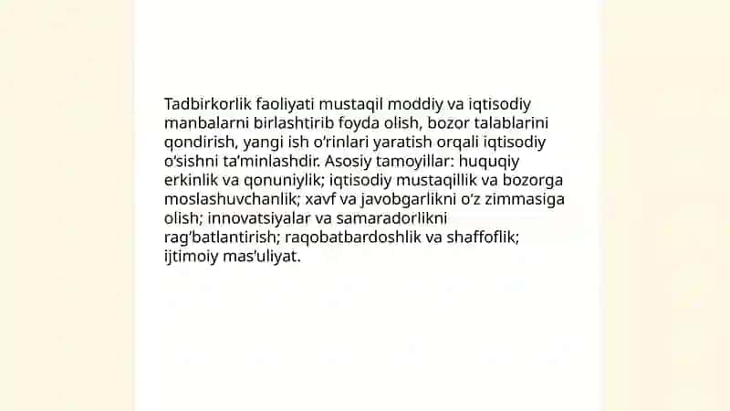 Tadbirkorlik faoliyati va tadbirkorlik kapitali 3