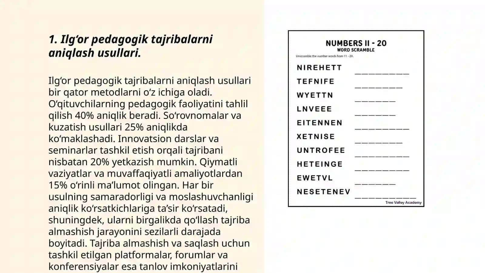 O‘qituvchilarning ilg‘or pedagogik tajribalarini to‘plash va amaliyotda qo‘llash 3