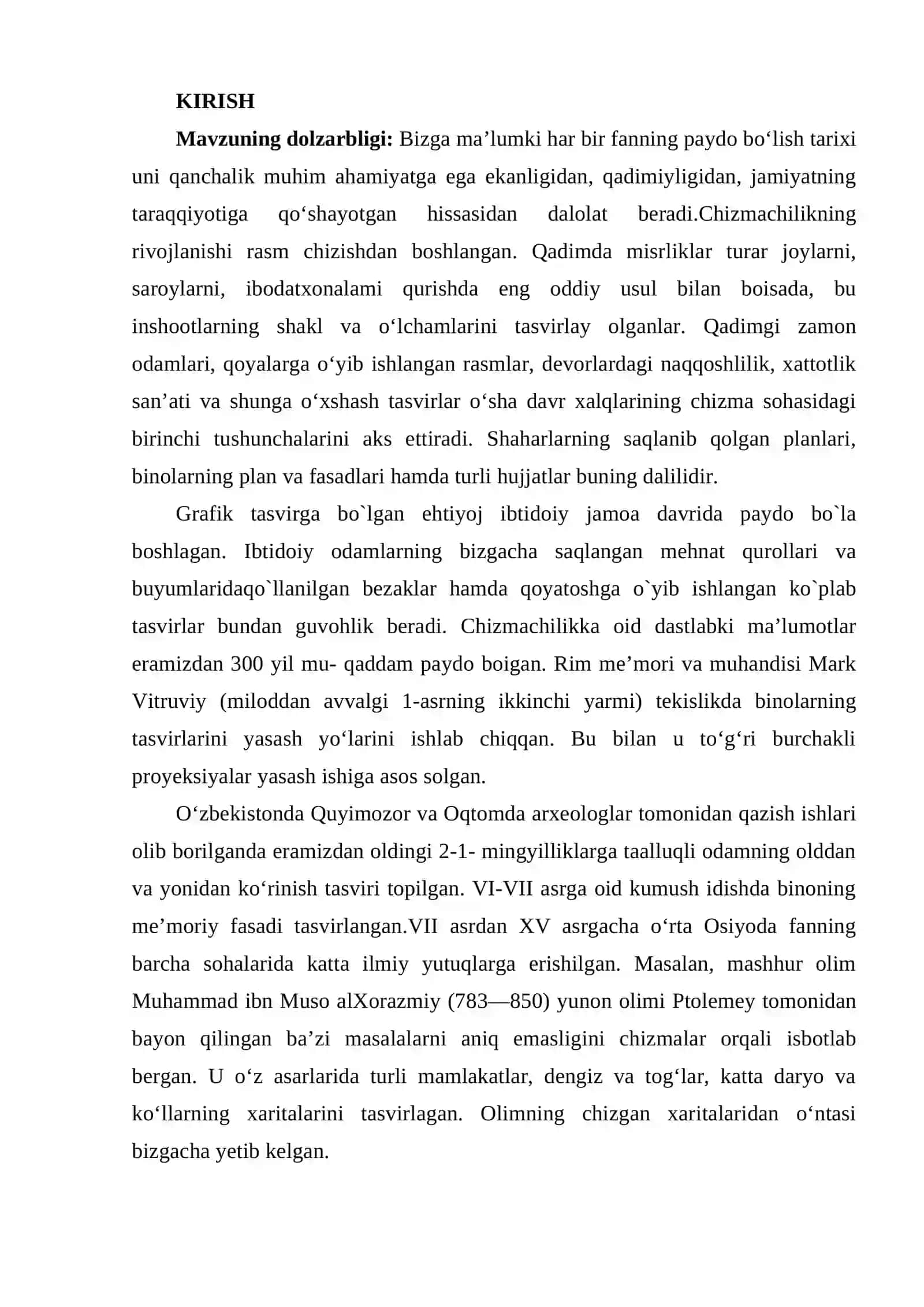 PARALEL PROYEKSIYALASH USULI BILAN YASSI VA FAZOVIY FIGURALARNING TASVIRINI YASASH 3
