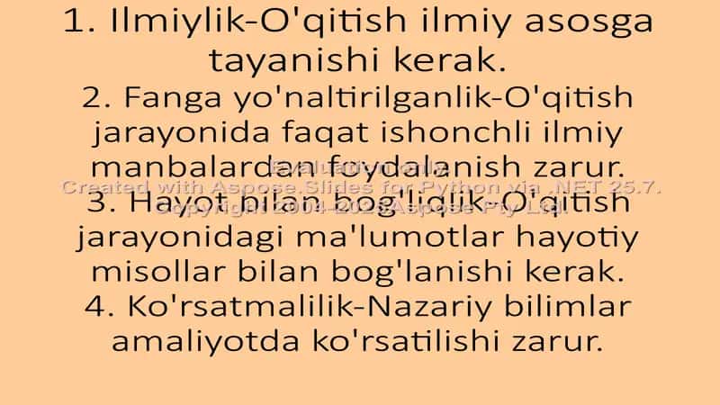 Psixologiya fanlarining o‘qitish tamoyillari 3