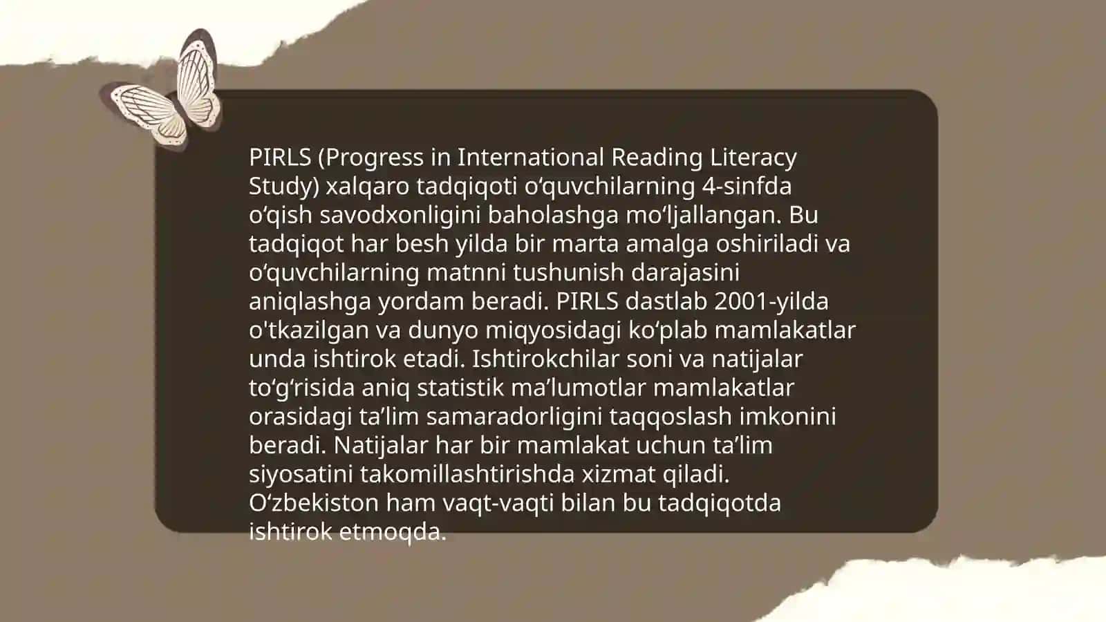 PIRLS Xalqaro Tadqiqoti 3