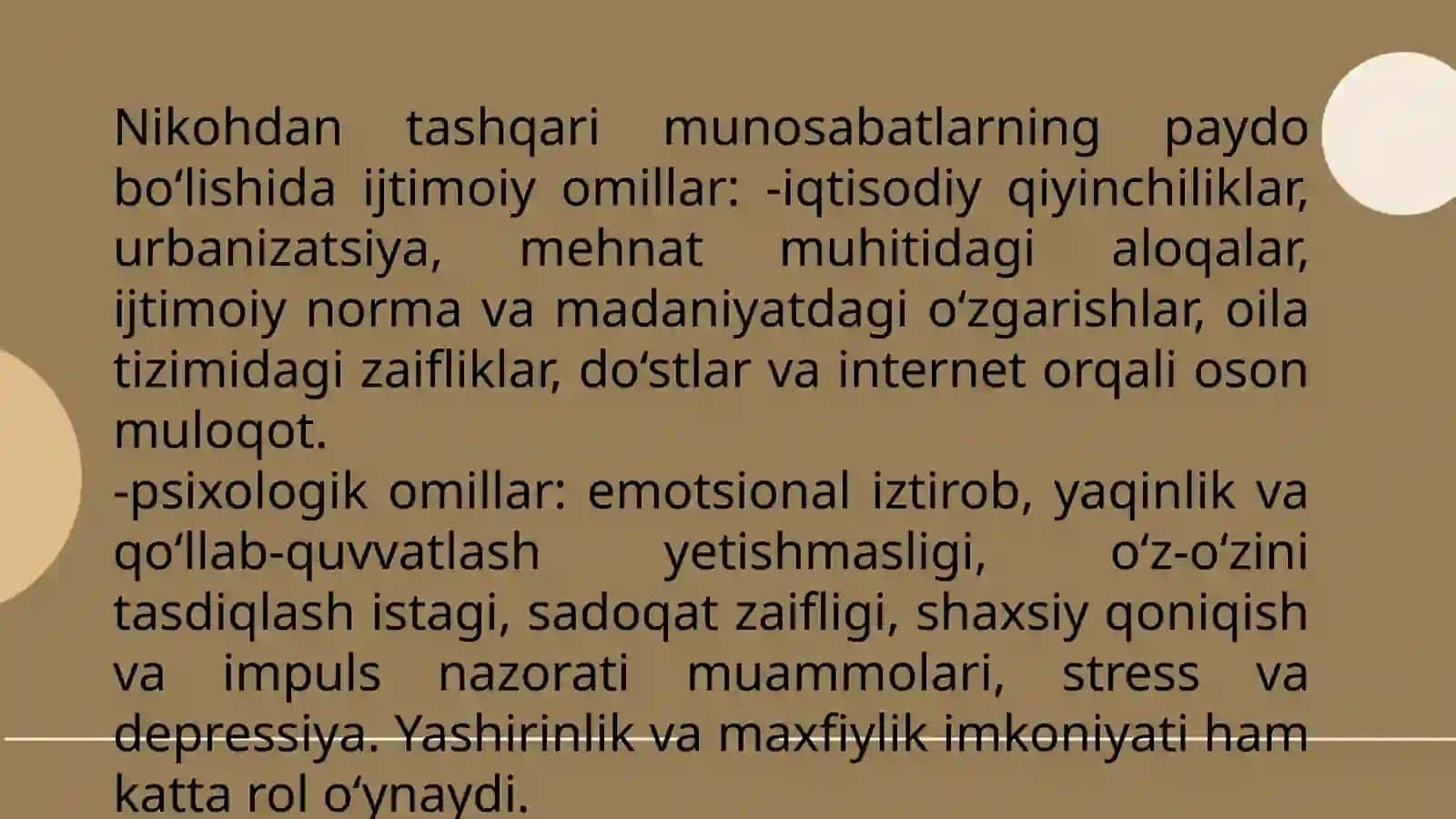 Nikohdan tashqari munosabatlarning ijtimoiy psixologik xususiyatlari 3