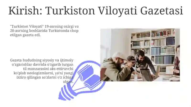 Turkiston viloyati Gazetasi matnidagi neologizmlar 3