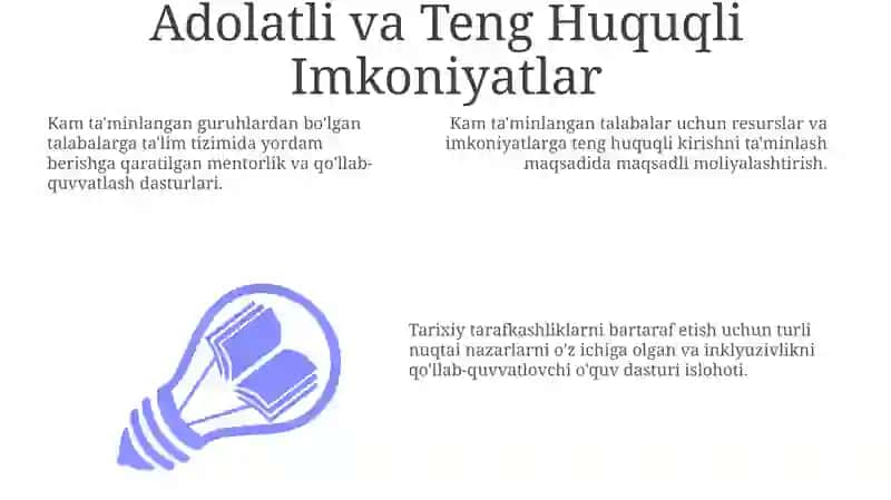 Adolatli va Teng Huquqli Imkoniyatlar 3