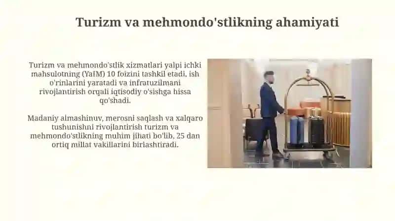 Turizm va mehmondo'stlikning ahamiyati 3