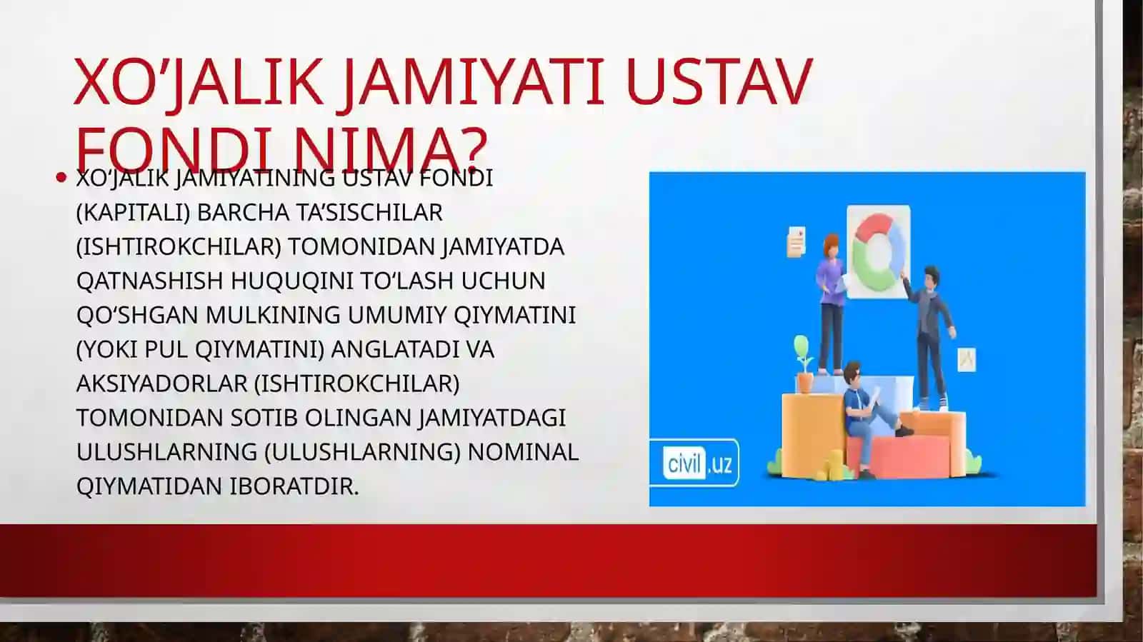 XO‘JALIK JAMIYaTLARI FAOLIYaTINING MULKIY ASOSLAR 3