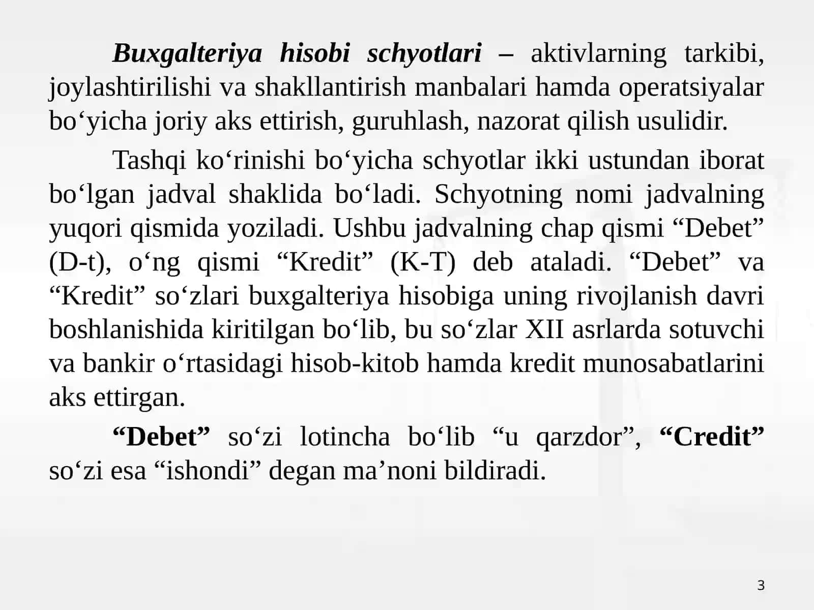 Xo`jalik operatsiyalarida ikkiyoqlama yozuv 3