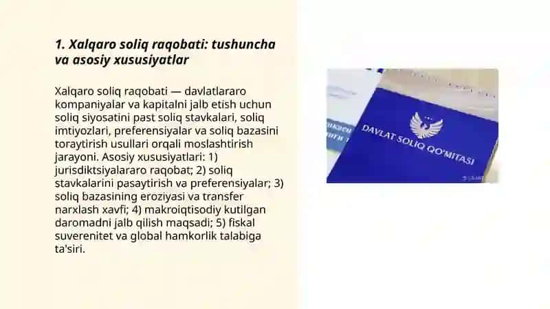 Soliq siyosati fanidan Taqdimoti 3
