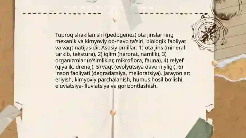 Tuproq va uning tabiiy xususiyatlari 3