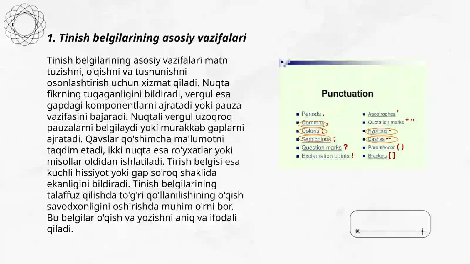 Metodik adabiyotlardan foydalangan holda tinish belgilarining ishlatilishi 3