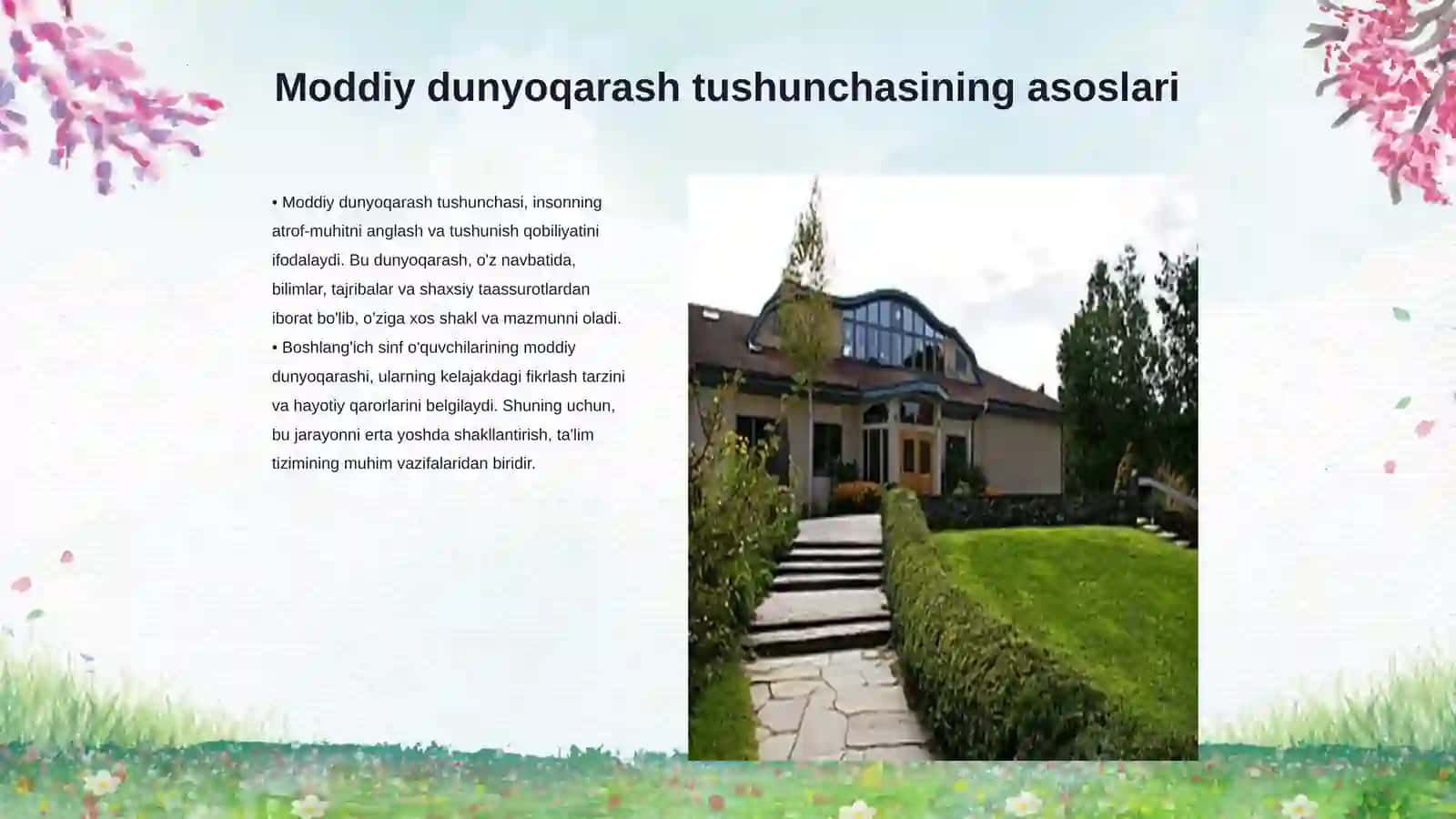 Moddiy dunyoqarash tushunchasining asoslari 3