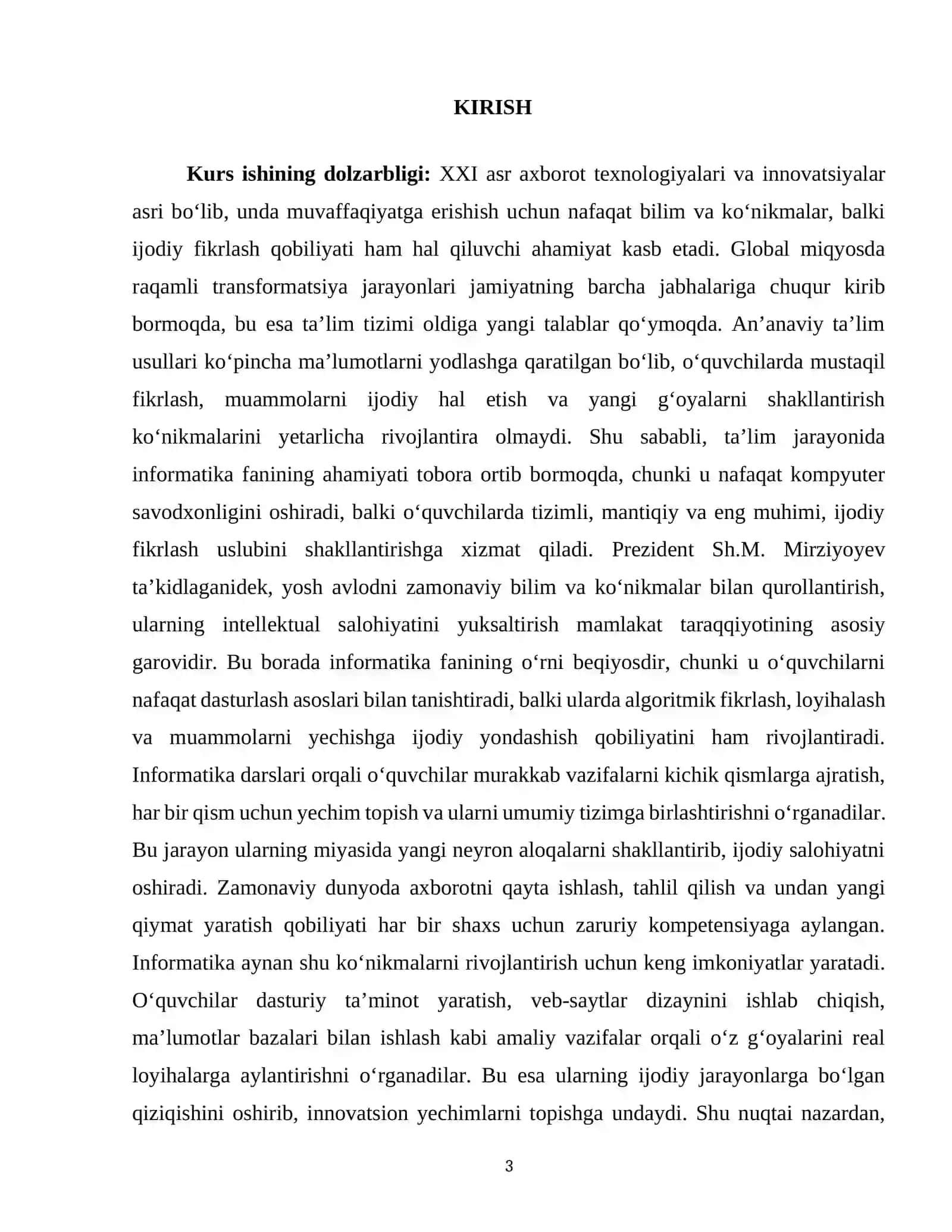 O‘quvchilarda ijodiy fikrlashni rivojlantirishda informatikaning ahamiyati 3