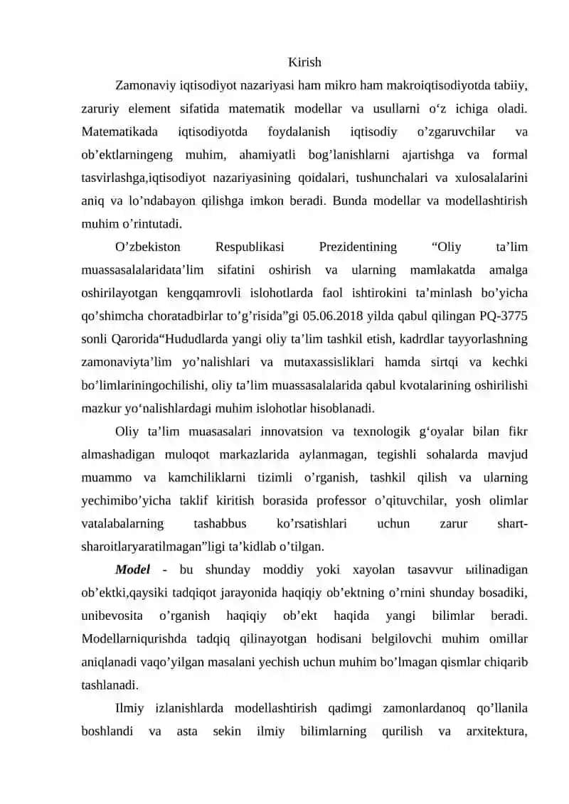 EKONOMETRIK MODELLASHTIRISH QO‘LLANILADIGAN AMALIY DASTURLAR PAKETLARINING XUSUSIYATLARI 3