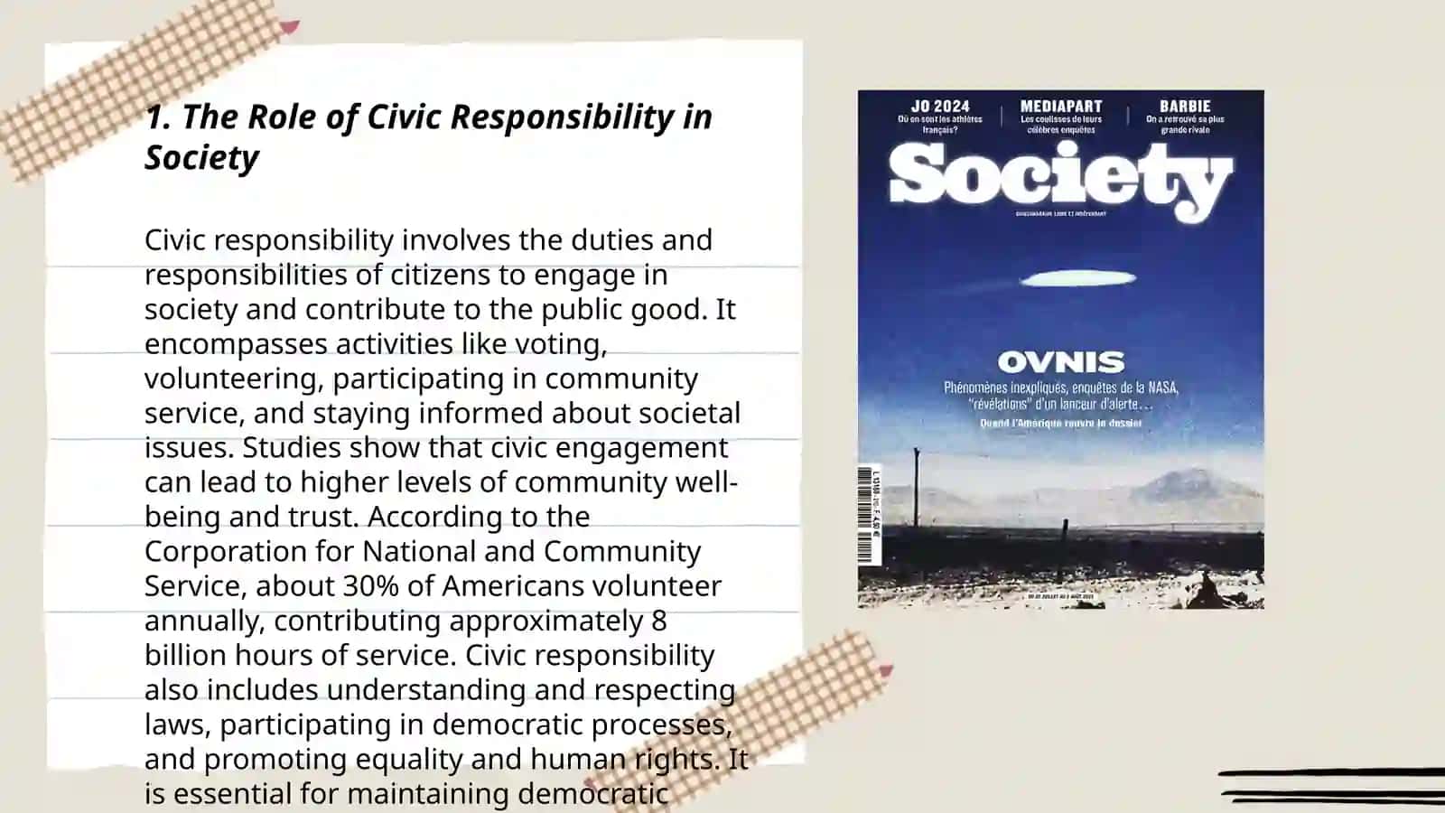 Human and society: human duty to society 3