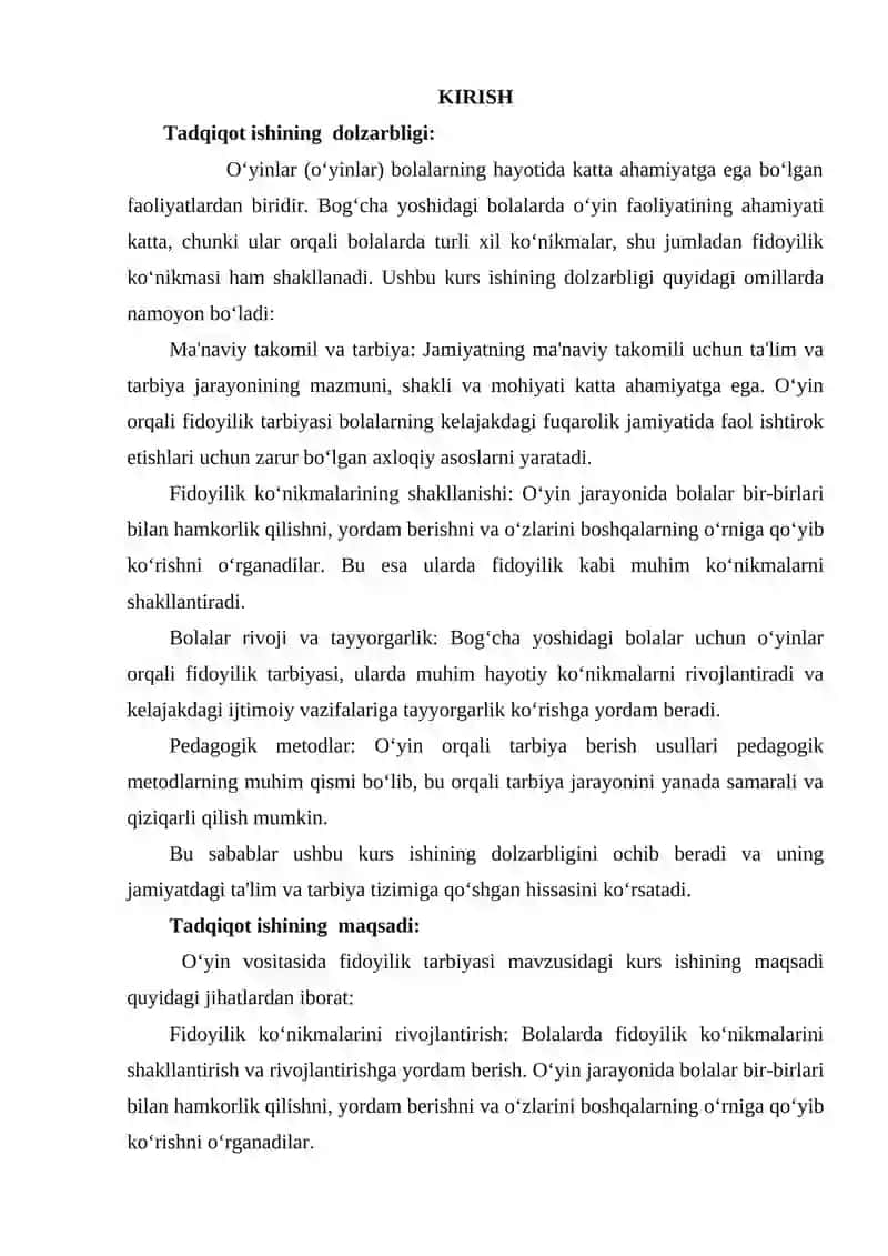 O‘yin vositasida fidoyilik tarbiyasi 3