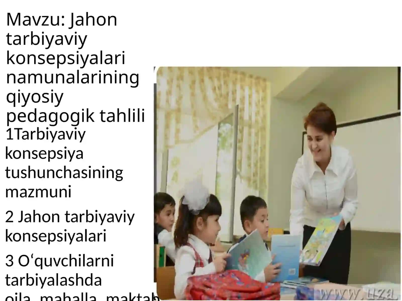 Jahon tarbiyaviy konsepsiyalari 3
